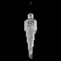 Thumbnail for Chanel-S Black and Crystal 400mm x 1300mm Spiral Chandelier