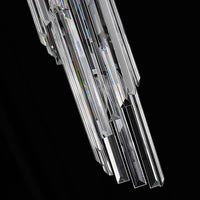 Thumbnail for Chanel-S Black and Crystal 400mm x 1300mm Spiral Chandelier