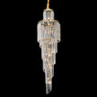 Chanel-S Gold and Crystal 400mm x 1300mm Spiral Chandelier