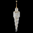Chanel-S Gold and Crystal 400mm x 1300mm Spiral Chandelier