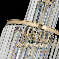 Thumbnail for Chanel-S Gold and Crystal 400mm x 1300mm Spiral Chandelier