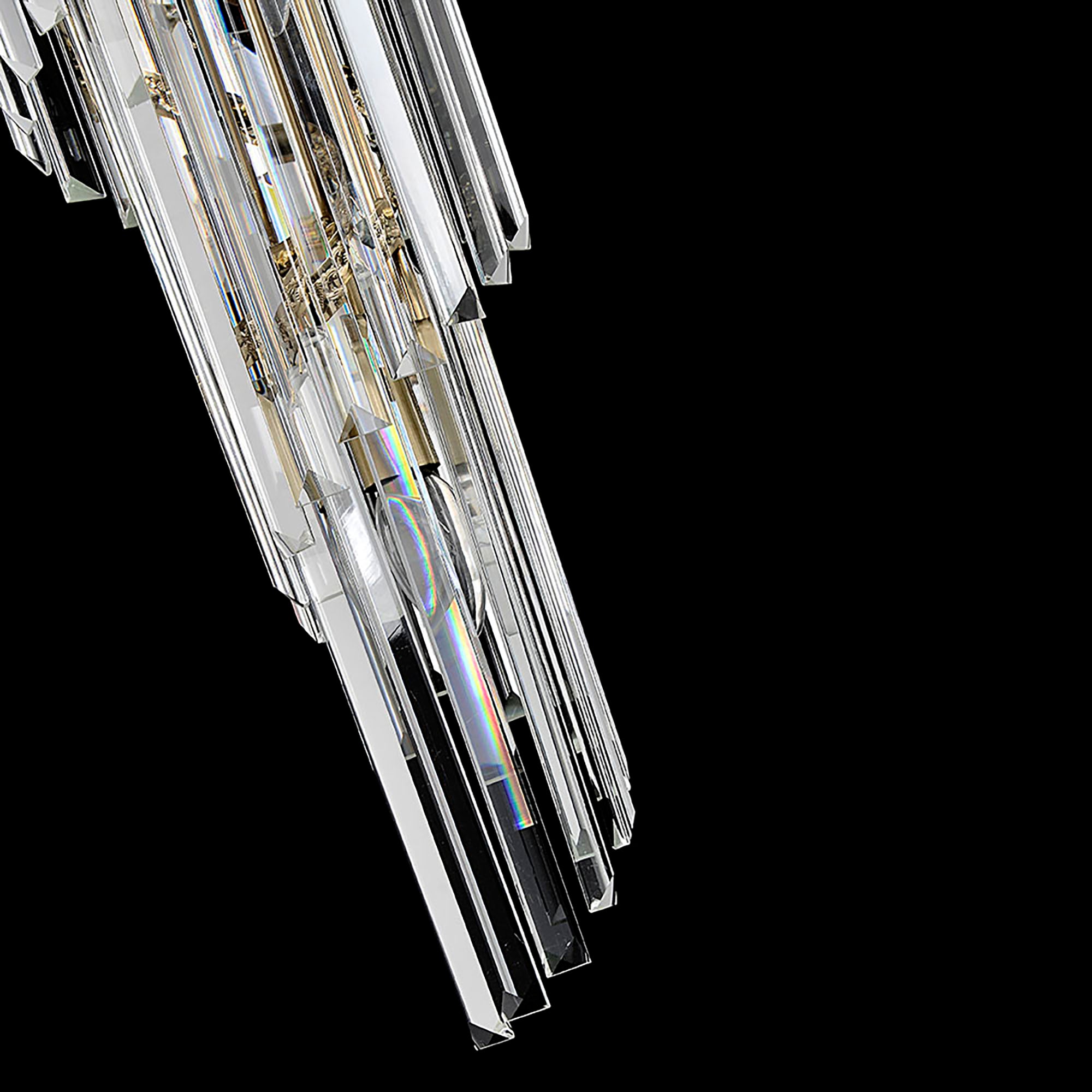 Chanel-S Gold and Crystal 400mm x 1300mm Spiral Chandelier