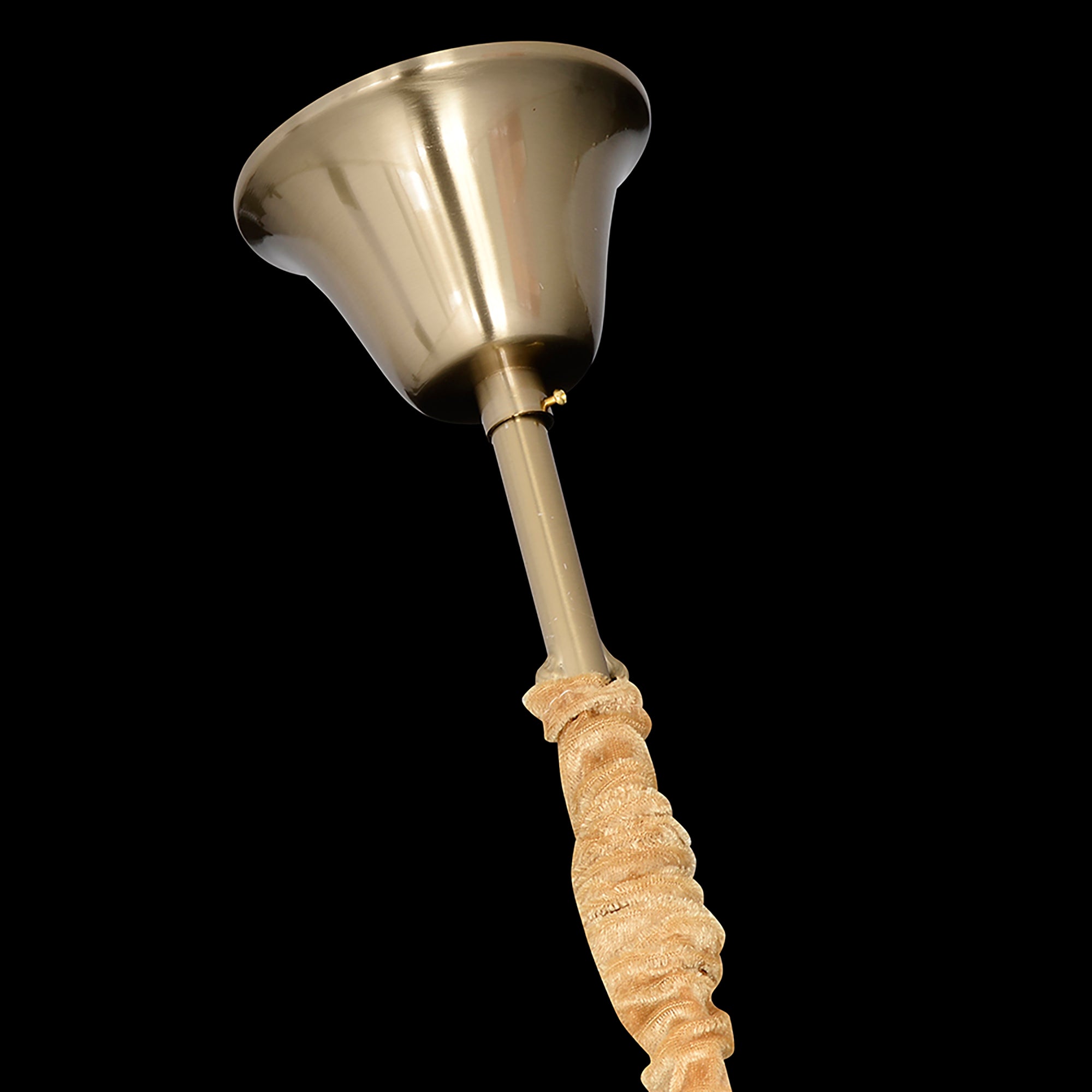 Chanel-S Gold and Crystal 400mm x 1300mm Spiral Chandelier