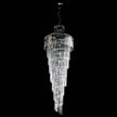 Chanel-L Black and Crystal 700mm x 2000mm Spiral Chandelier