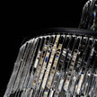 Chanel-L Black and Crystal 700mm x 2000mm Spiral Chandelier