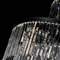 Thumbnail for Chanel-L Black and Crystal 700mm x 2000mm Spiral Chandelier