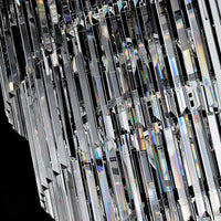 Thumbnail for Chanel-L Black and Crystal 700mm x 2000mm Spiral Chandelier