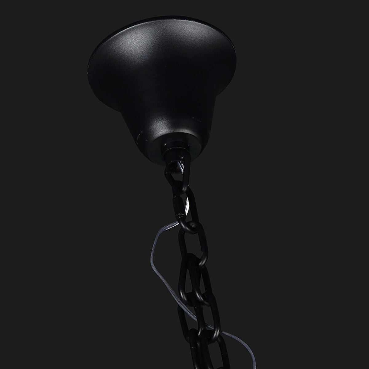 Chanel-L Black and Crystal 700mm x 2000mm Spiral Chandelier