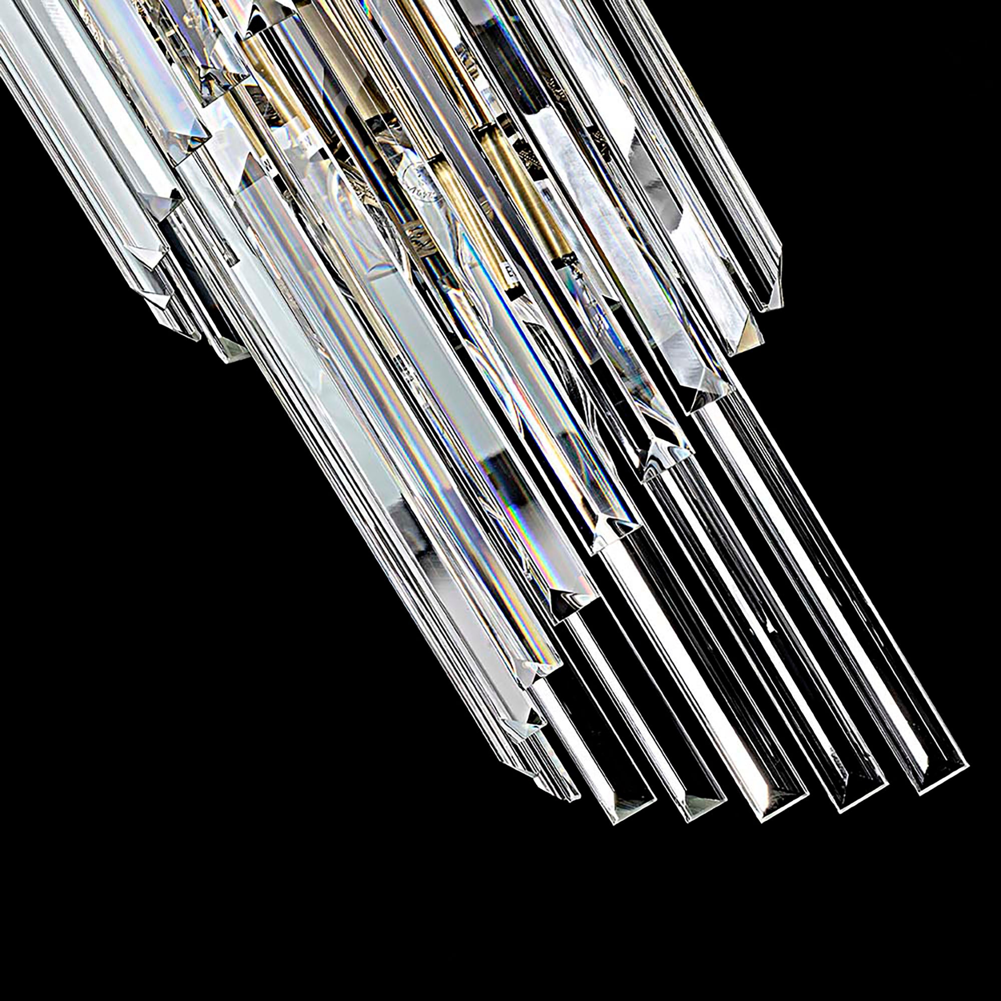 Chanel-L Gold and Crystal 700mm x 2000mm Spiral Chandelier