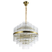 Chloe Gold and Clear Glass 13Lt 600mm Pendant Light