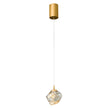 Gem Gold and Clear Glass 1 Light 3000K LED Pendant Light