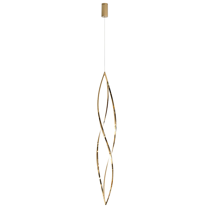 Spear Gold 1 Light 50W 3000K LED Pendant