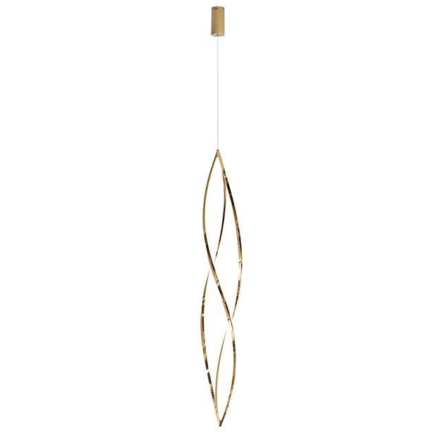 Spear Gold 1 Light 50W 3000K LED Pendant