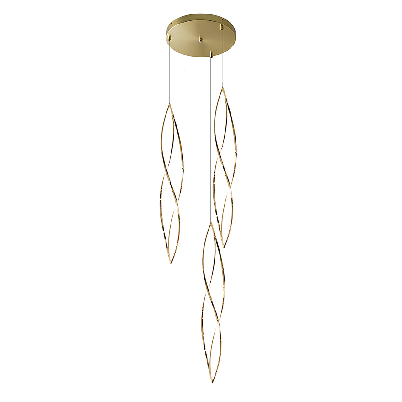 Spear Gold 3 Light 150W 3000K LED Pendant