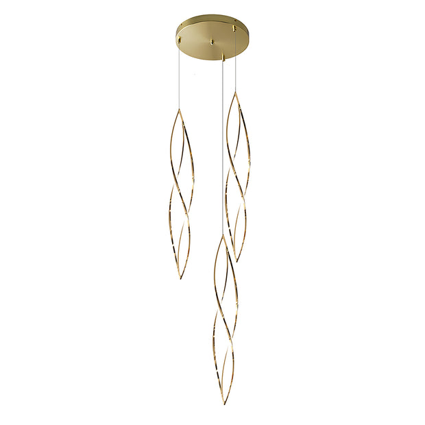 Spear Gold 3 Light 150W 3000K LED Pendant