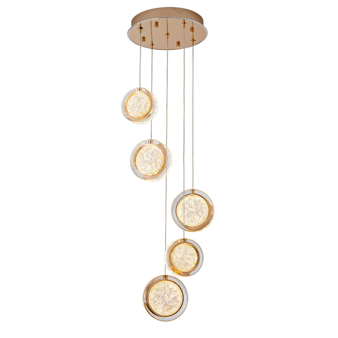 Yoyo Gold 5 Light 50W CCT LED Pendant Light