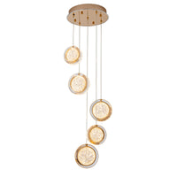 Thumbnail for Yoyo Gold 5 Light 50W CCT LED Pendant Light