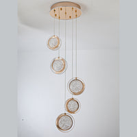 Thumbnail for Yoyo Gold 5 Light 50W CCT LED Pendant Light