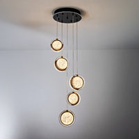 Thumbnail for Yoyo Gun Metal 5 Light 50W CCT LED Pendant Light