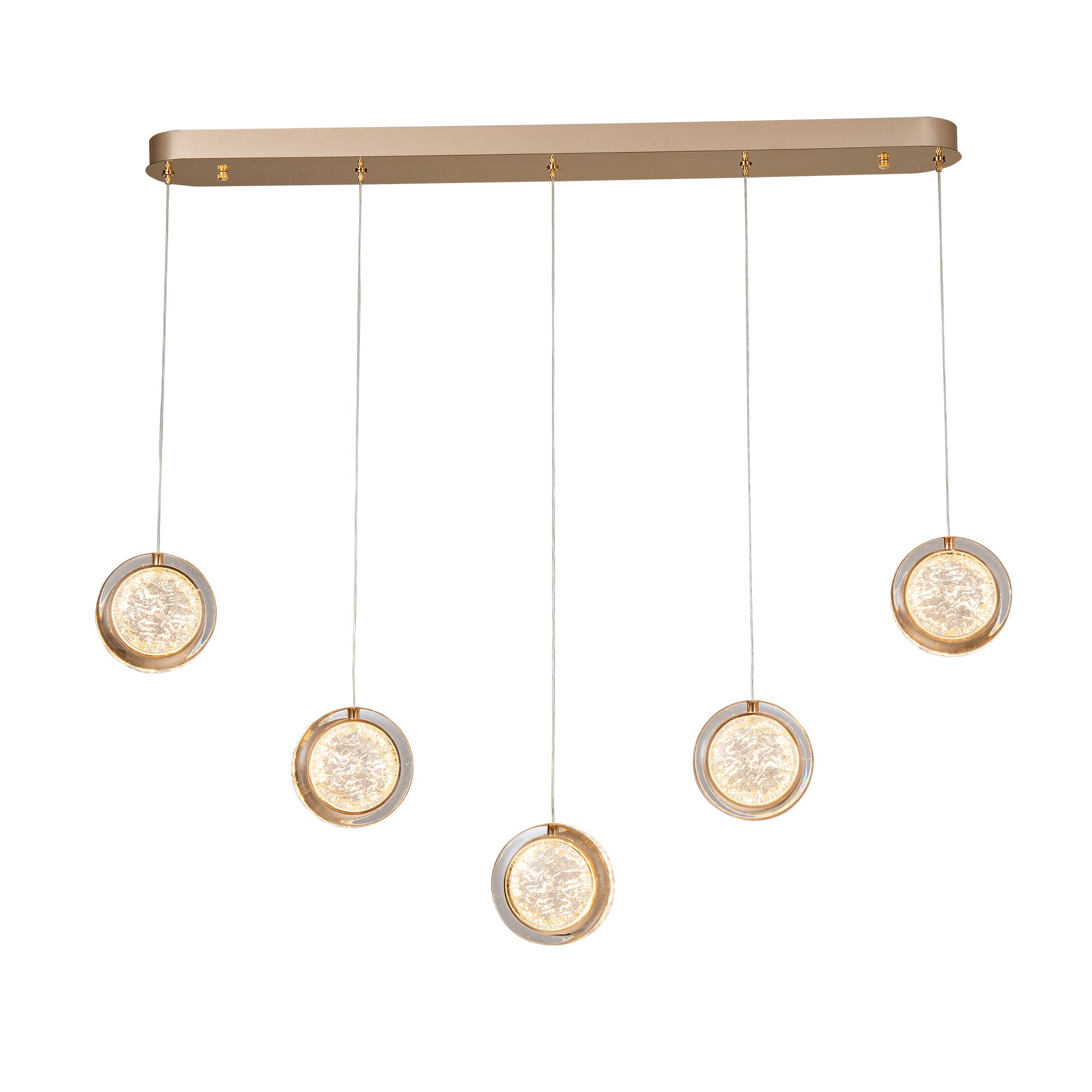 Yoyo Gold 5 Light 50W CCT LED Bar Pendant Light