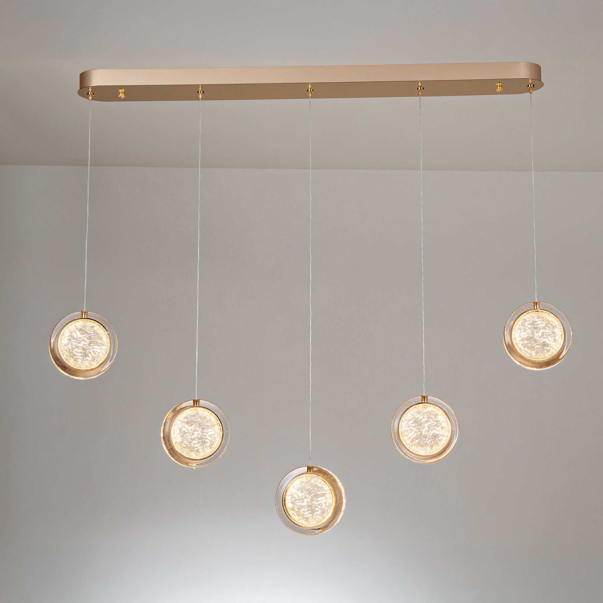 Yoyo Gold 5 Light 50W CCT LED Bar Pendant Light