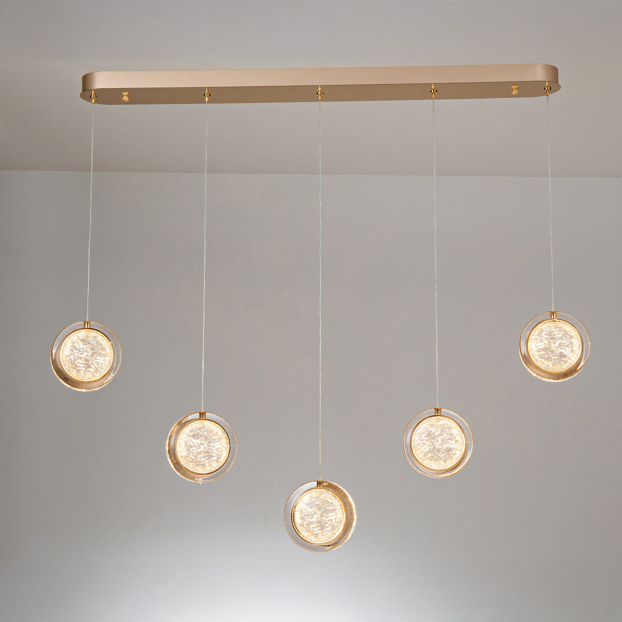 Yoyo Gold 5 Light 50W CCT LED Bar Pendant Light