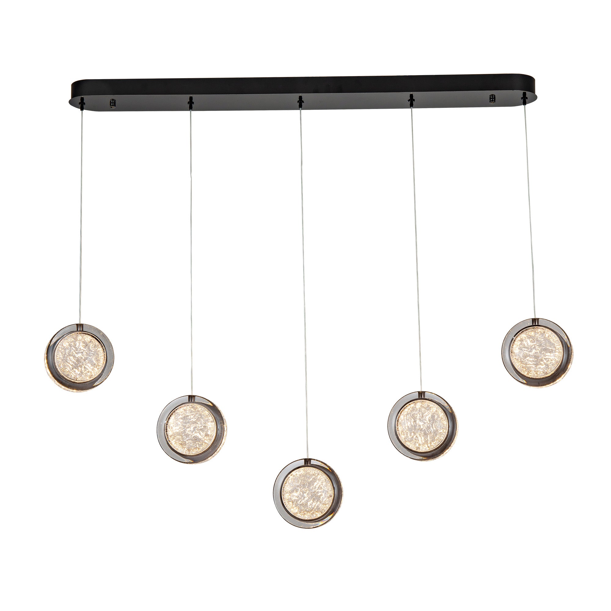 Yoyo Gun Metal 5 Light 50W CCT LED Bar Pendant Light
