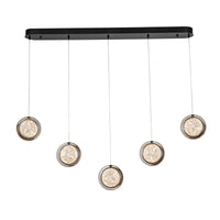 Thumbnail for Yoyo Gun Metal 5 Light 50W CCT LED Bar Pendant Light