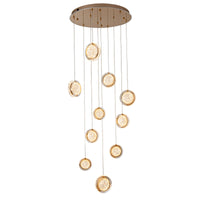Thumbnail for Yoyo Gold 10 Light 90W CCT LED Pendant Light