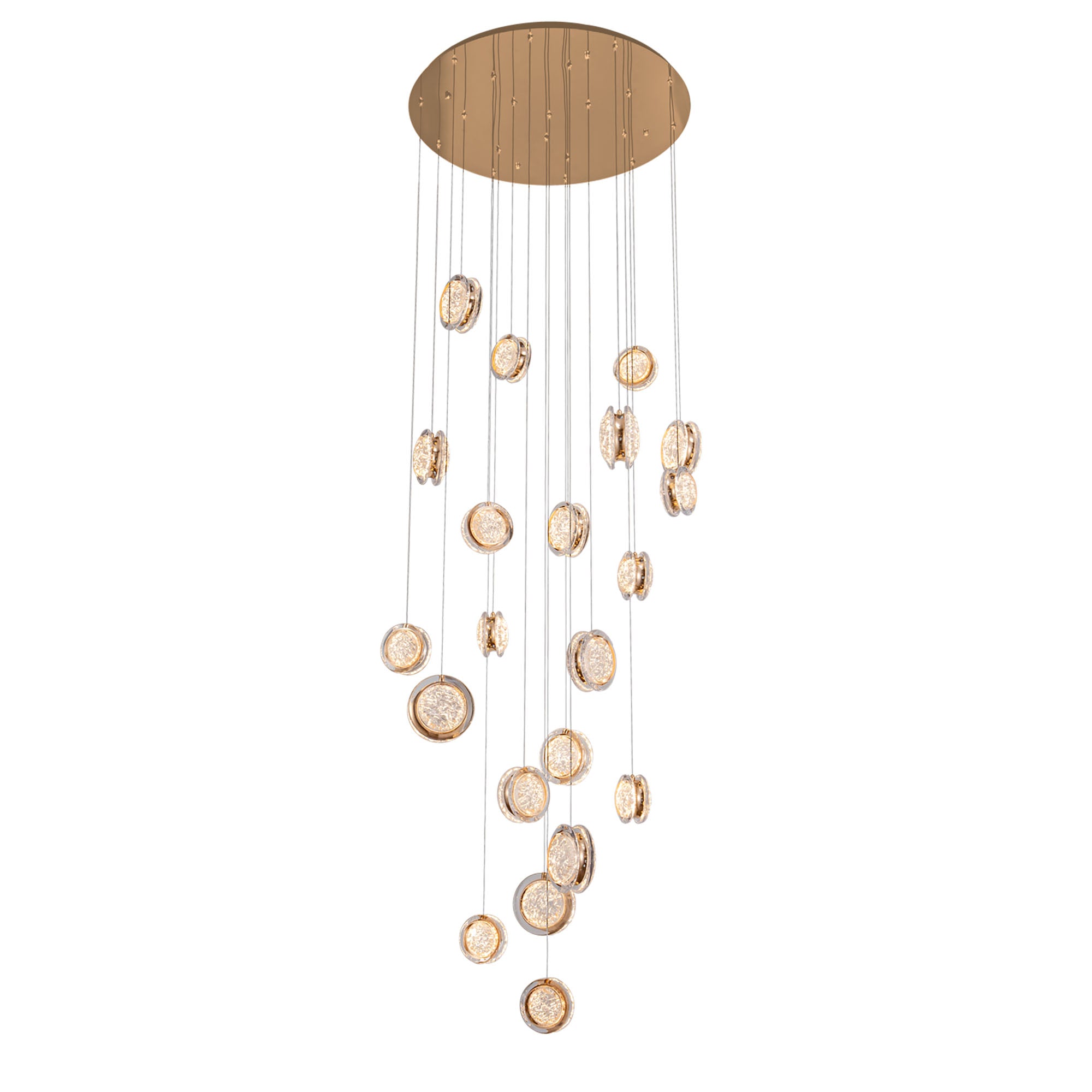 Yoyo Gold 21 Light 190W CCT LED Pendant Light