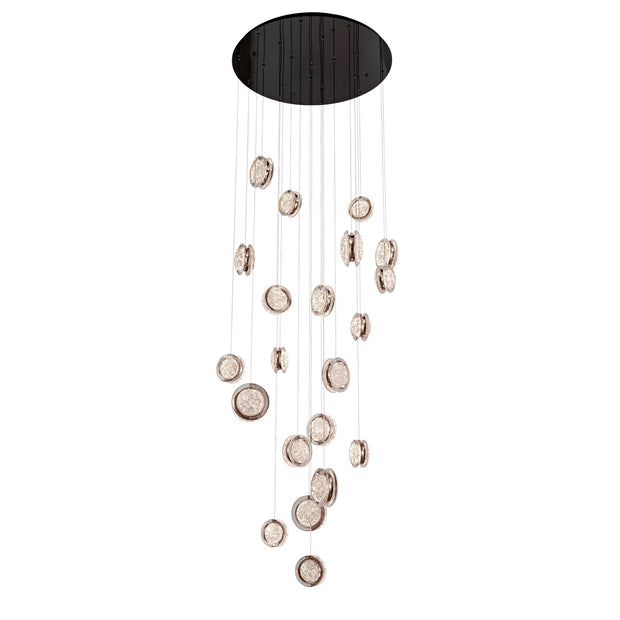 Yoyo Gun Metal 21 Light 190W CCT LED Pendant Light
