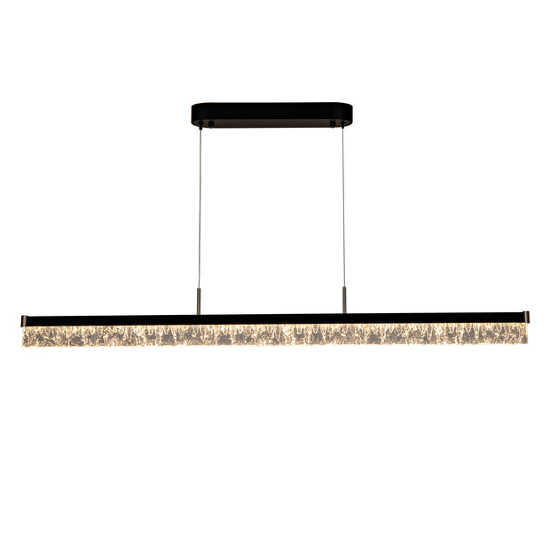 Brystol Black 24W CCT 1200mm Linear Crystal Pendant