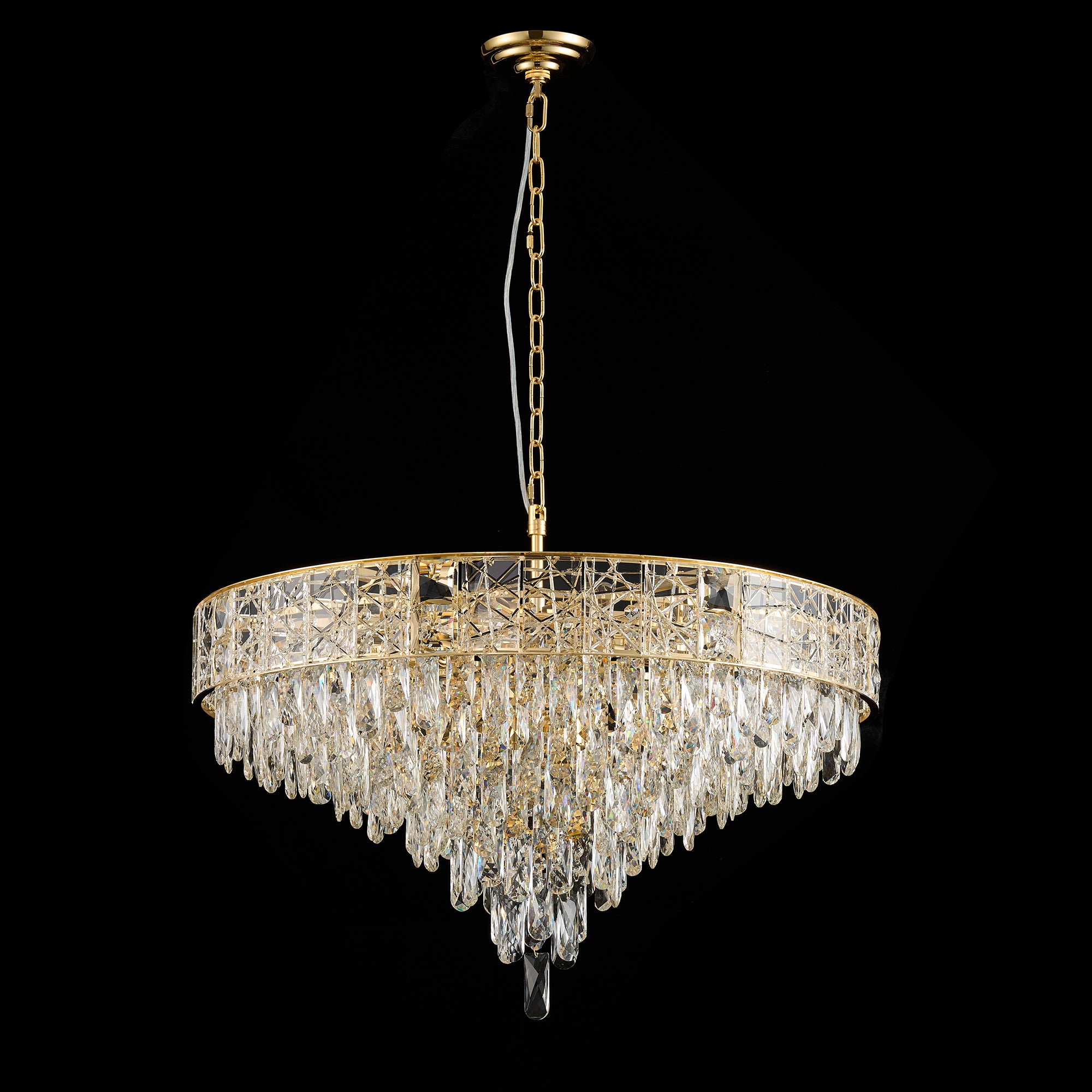 Finley Gold and Crystal 800mm Pendant Light