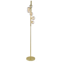 Thumbnail for Midday Gold with Amber Glass 6 Light Floor Lamp