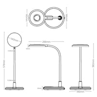 Thumbnail for Brad Black 8w CCT Dimmable LED Desk Lamp