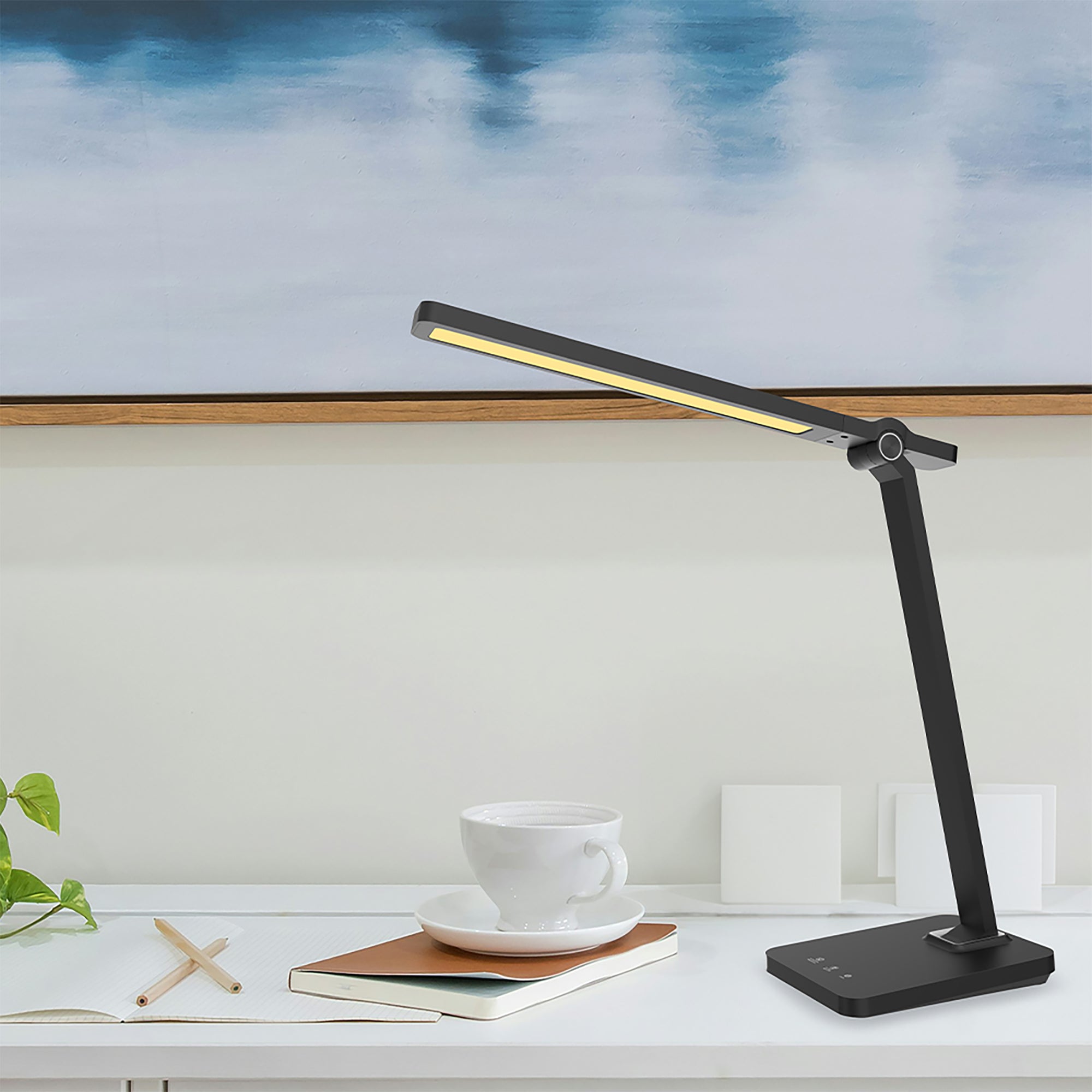 Bruce Black 10w CCT Dimmable LED Desk Lamp