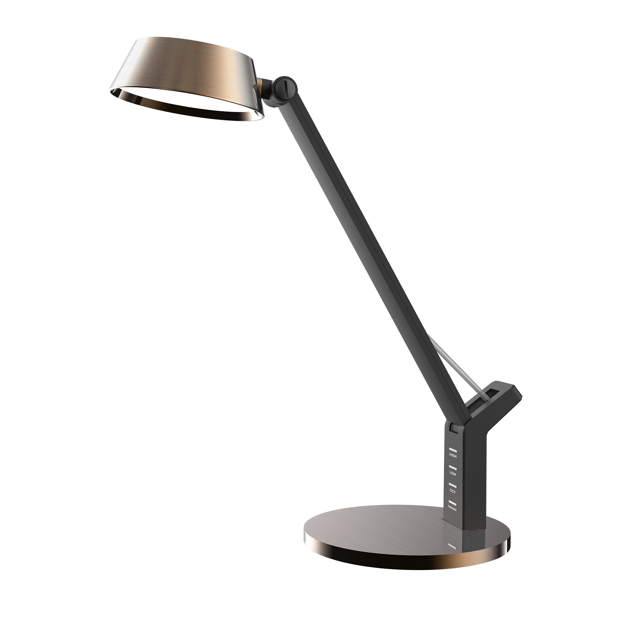 Hilda Champagne Gold 8w CCT with USB LED Desk Lamp