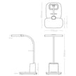 Penchi White 10w CCT Rechargeable LED Desk Lamp