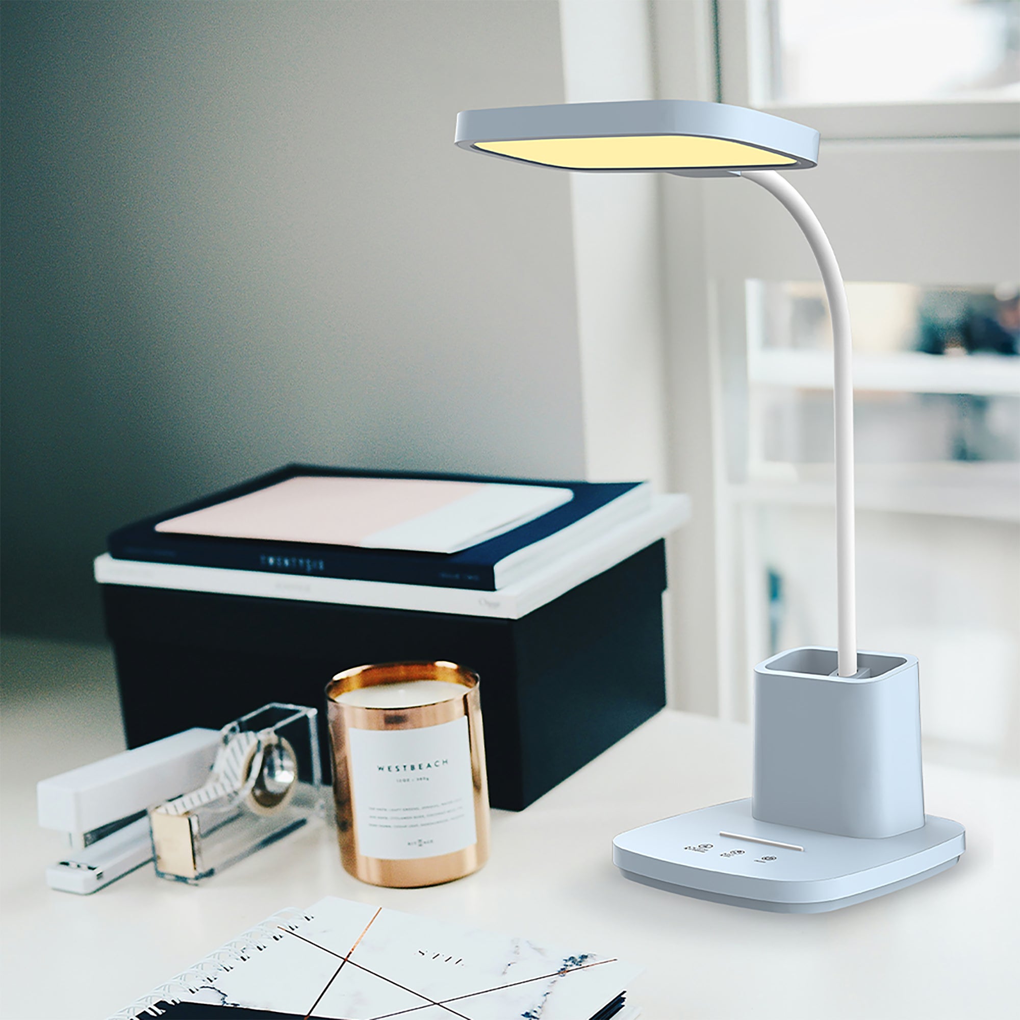 Penchi Blue 10w CCT LED Rechargeable Desk Lamp