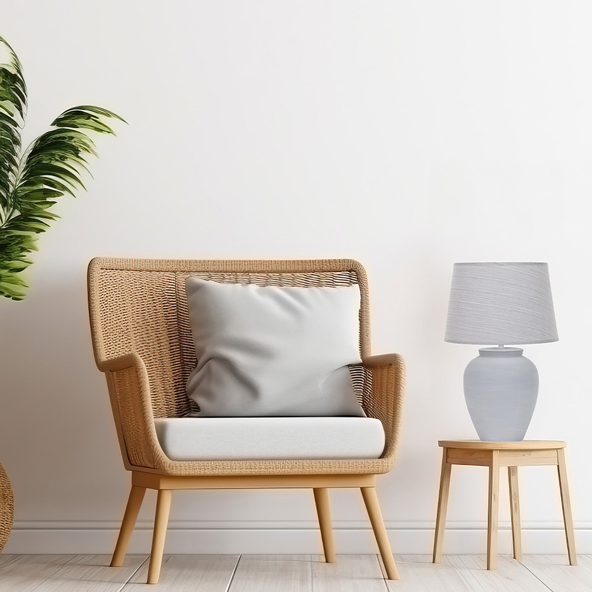 Kash Grey Table Lamp