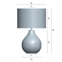 Thumbnail for Klay White with Black Shade Table Lamp