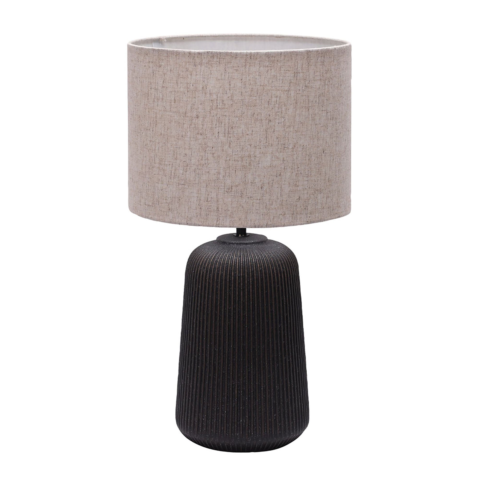 Serena Black with Brown Shade Table Lamp