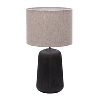 Thumbnail for Serena Black with Brown Shade Table Lamp