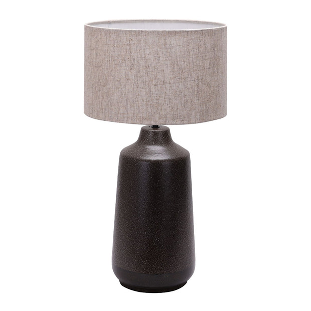 Venus Black with Brown Shade Table Lamp