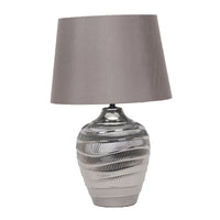 Thumbnail for Lena Silver with Grey Shade Table Lamp