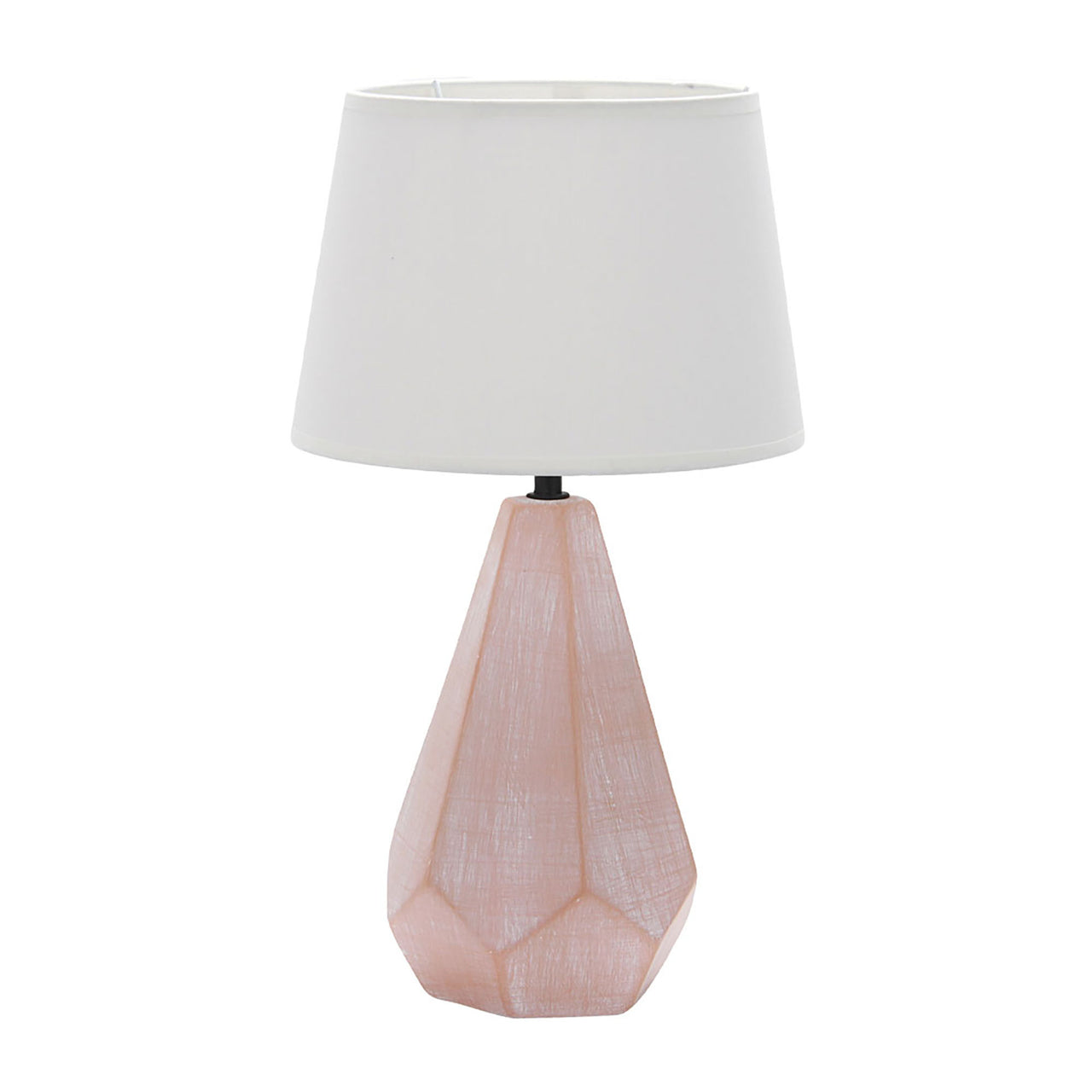 Hera Light Pink with White Shade Table Lamp