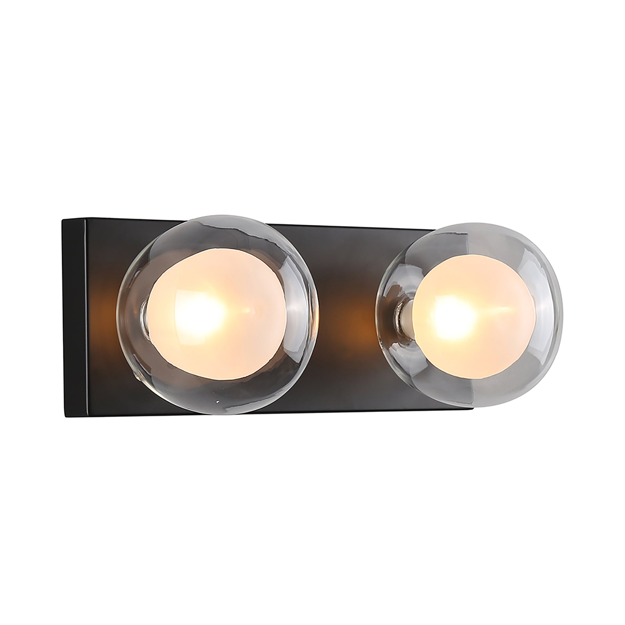 Hilton Black 2 Light Hollywood Wall Light