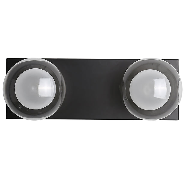 Hilton Black 2 Light Hollywood Wall Light
