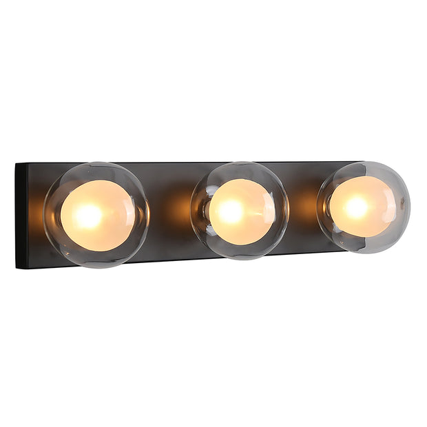 Hilton Black 3 Light Hollywood Wall Light
