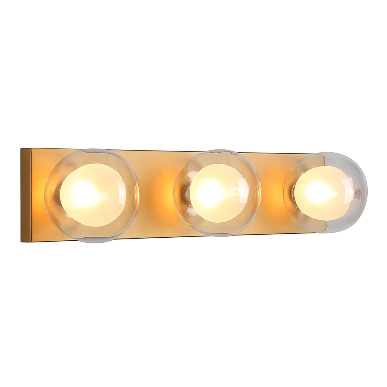 Hilton Gold 3 Light Hollywood Wall Light